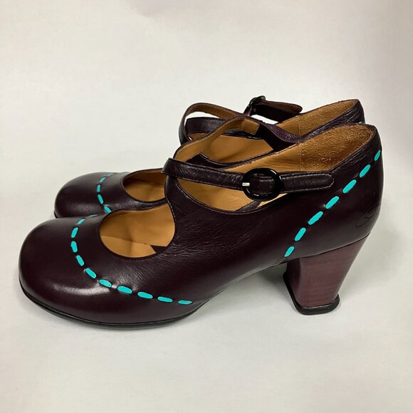 *NEW* Fluevog 2015 Operetta MALIBRAN, Dark Purple/Teal, Size 10 (runs small!). - Picture 3 of 12